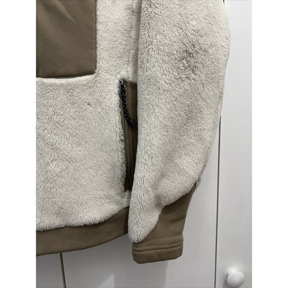 Mountain Hardwear Polartec High Loft Jacket Women MEDIUM White/Tan MONKEY STYLE - Picture 4 of 10